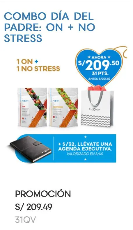 Promoción Especial Día del Padre - Pack Energía y Vitalidad Fuxion.